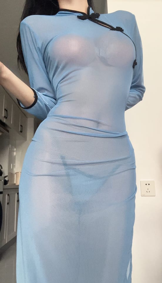 【微-密】女刺客-透明蓝色旗袍[19P1V-277MB]